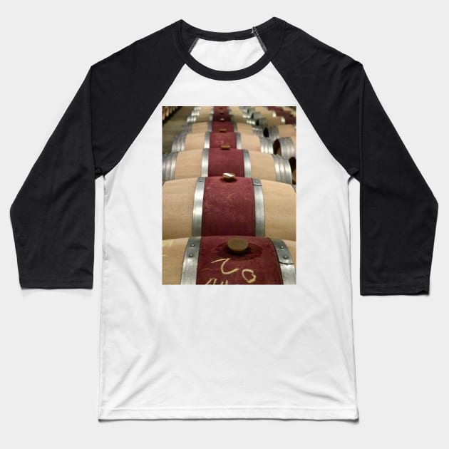 Barrels upon barrels of wine Baseball T-Shirt by sanityfound